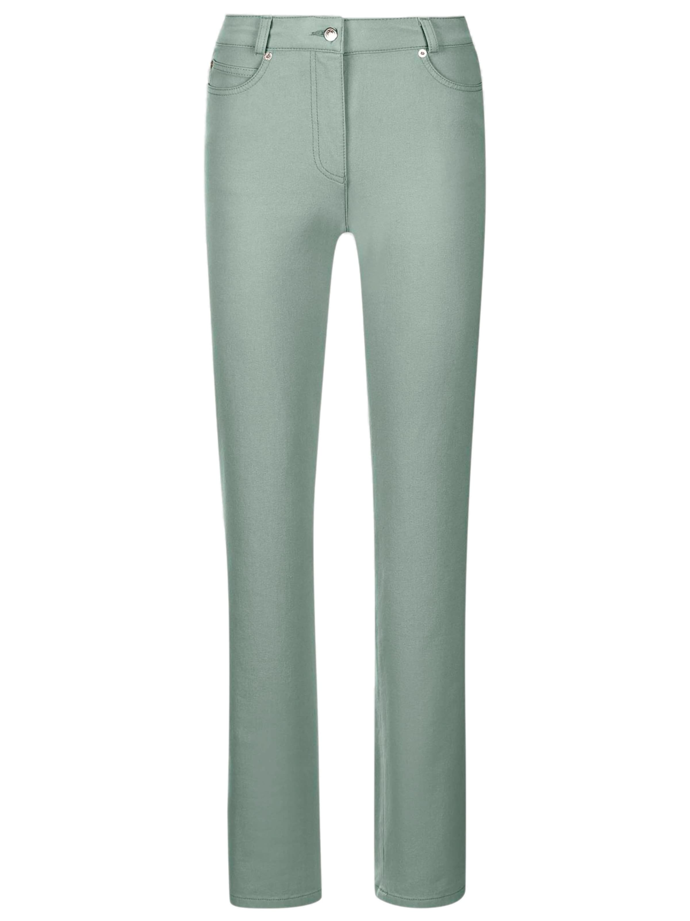 Coupe slim Jean MADELEINE en vert : devant