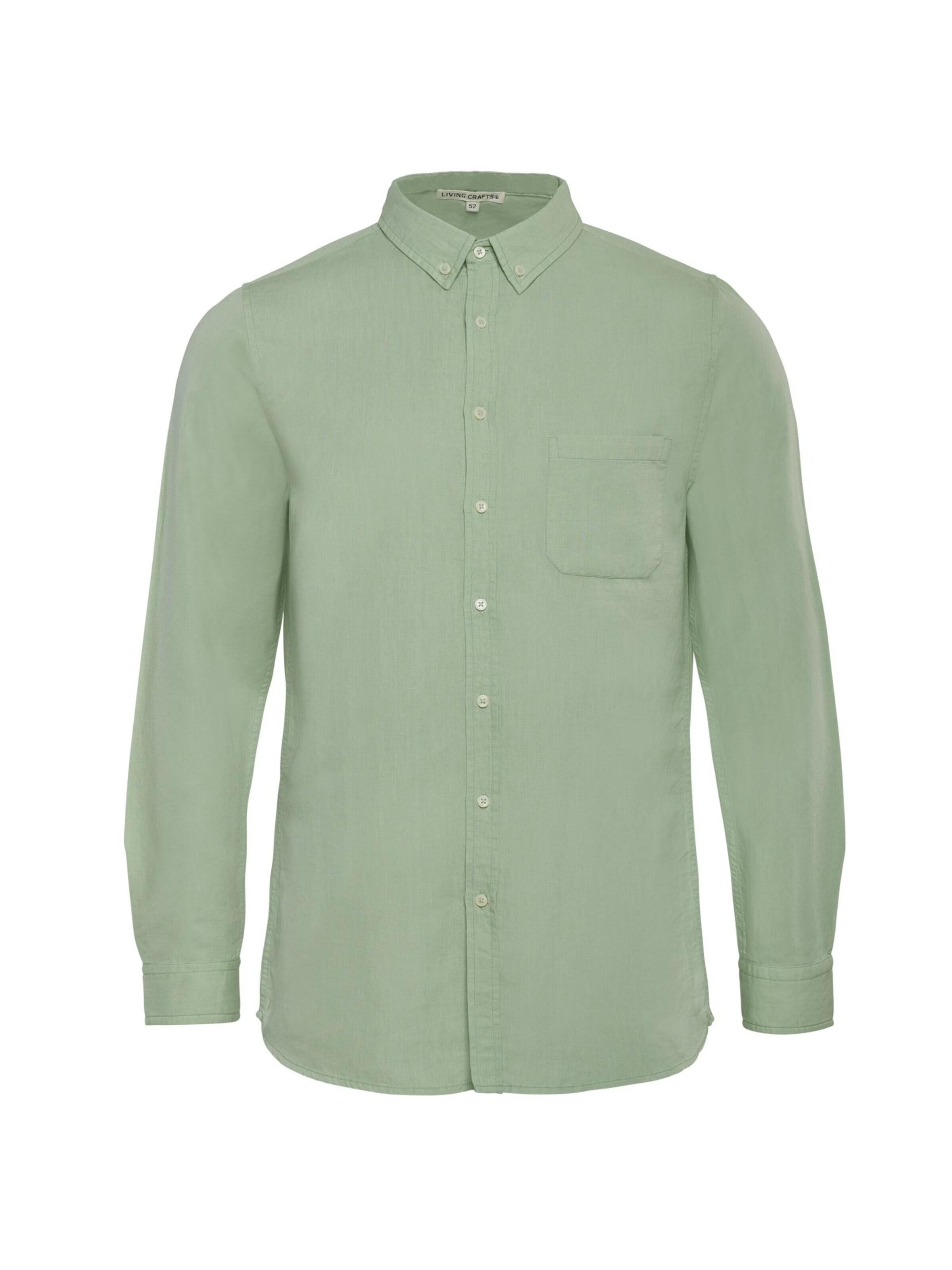 Living Crafts Button Up Shirt 'ROB' in Green: front