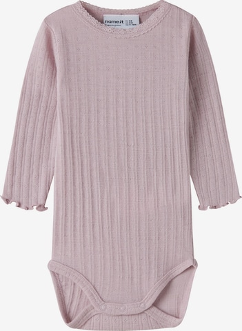 Tutina / body per bambino 'NBFWossa' di NAME IT in lilla: frontale
