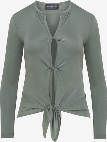 Camicia da donna 'Parfo' di mandragora in verde: frontale