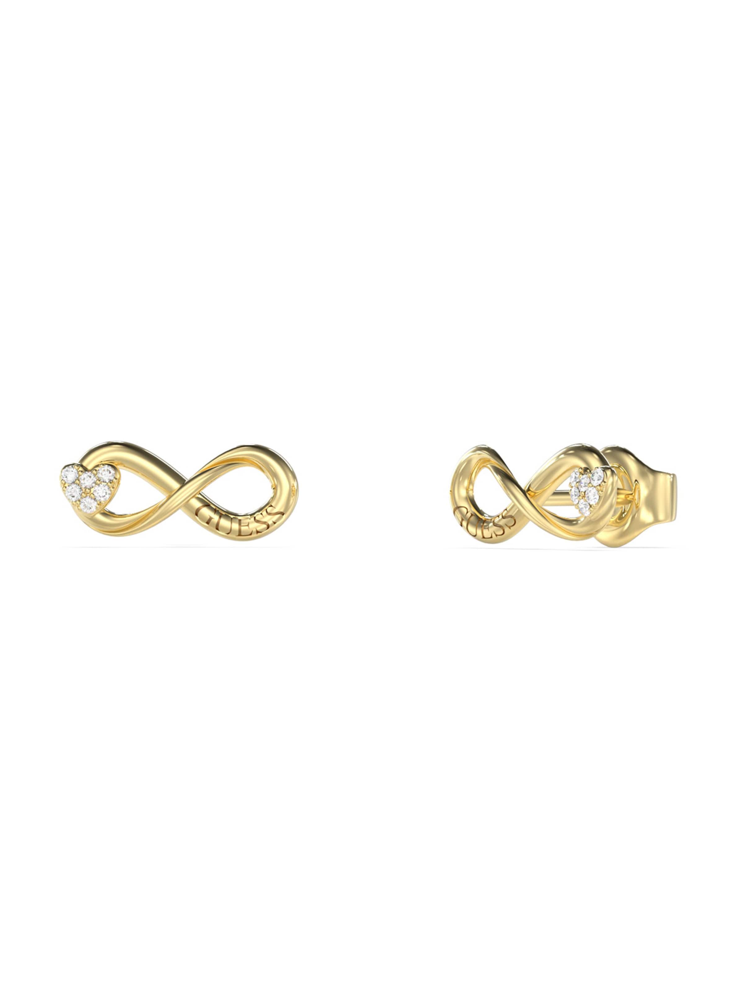 GUESS - Pendientes 'INFINITY' en oro: frente