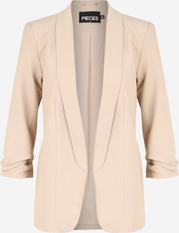 Pieces Petite Blazer 'PCBOSELLA' in Beige: predná strana