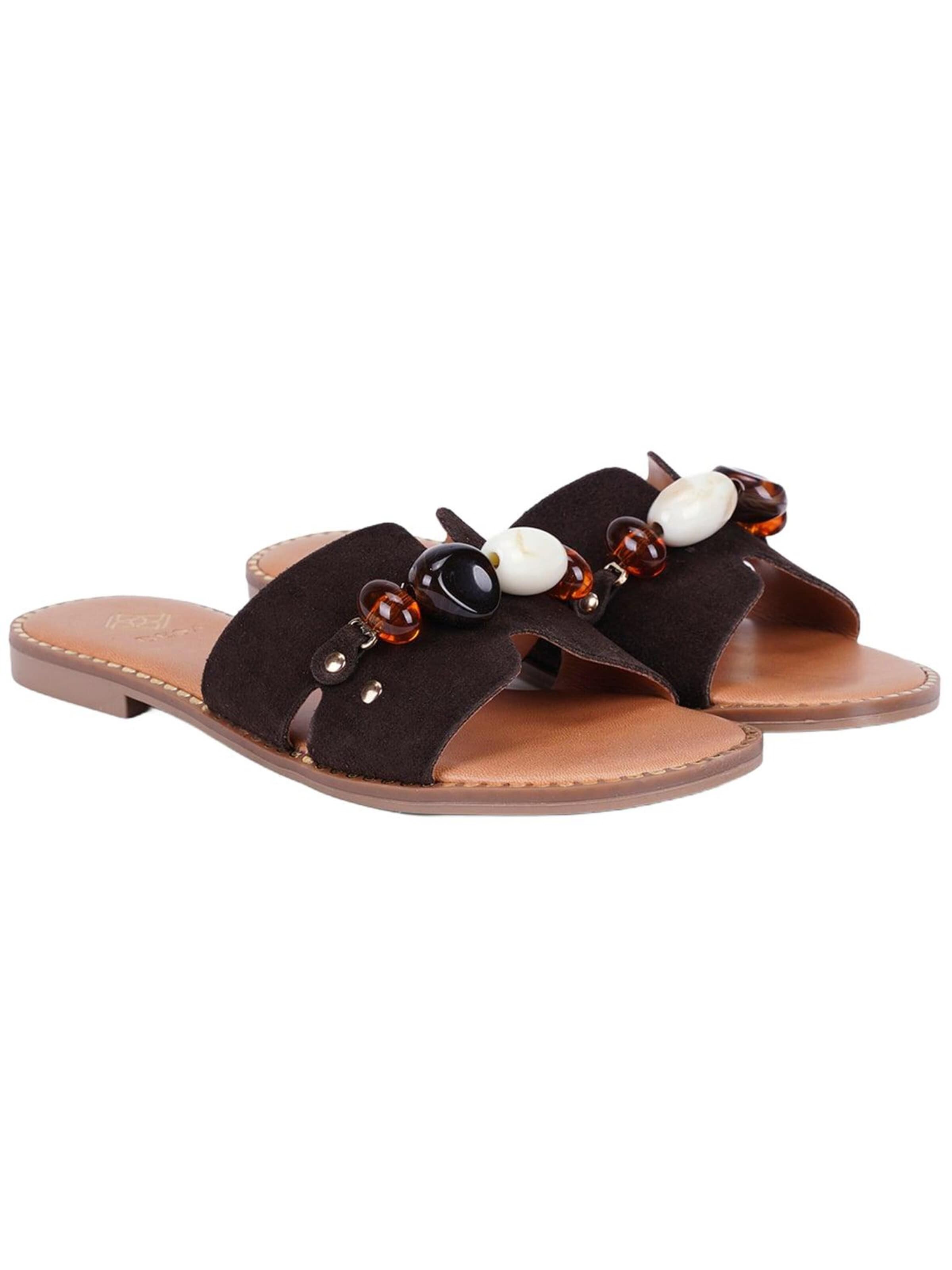Desa Pantolette 'Folien'‌‌‌‌‌‌‌‌‌ in Braun