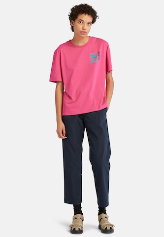 TIMBERLAND T-Shirt 'Out Here Back' in Pink
