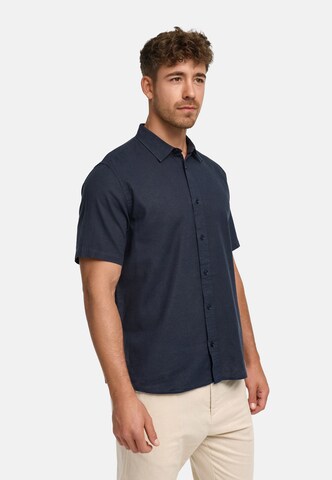 INDICODE JEANS Comfort fit Overhemd 'Ceppo' in Blauw