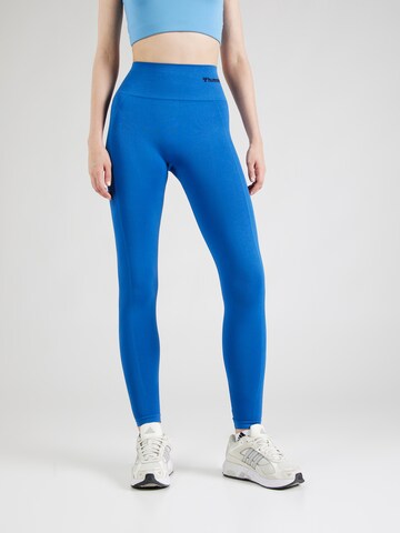Hummel Skinny Sportovní kalhoty 'Tif' – modrá: přední strana