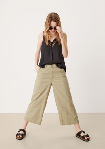 QS Wide leg Pants in Green