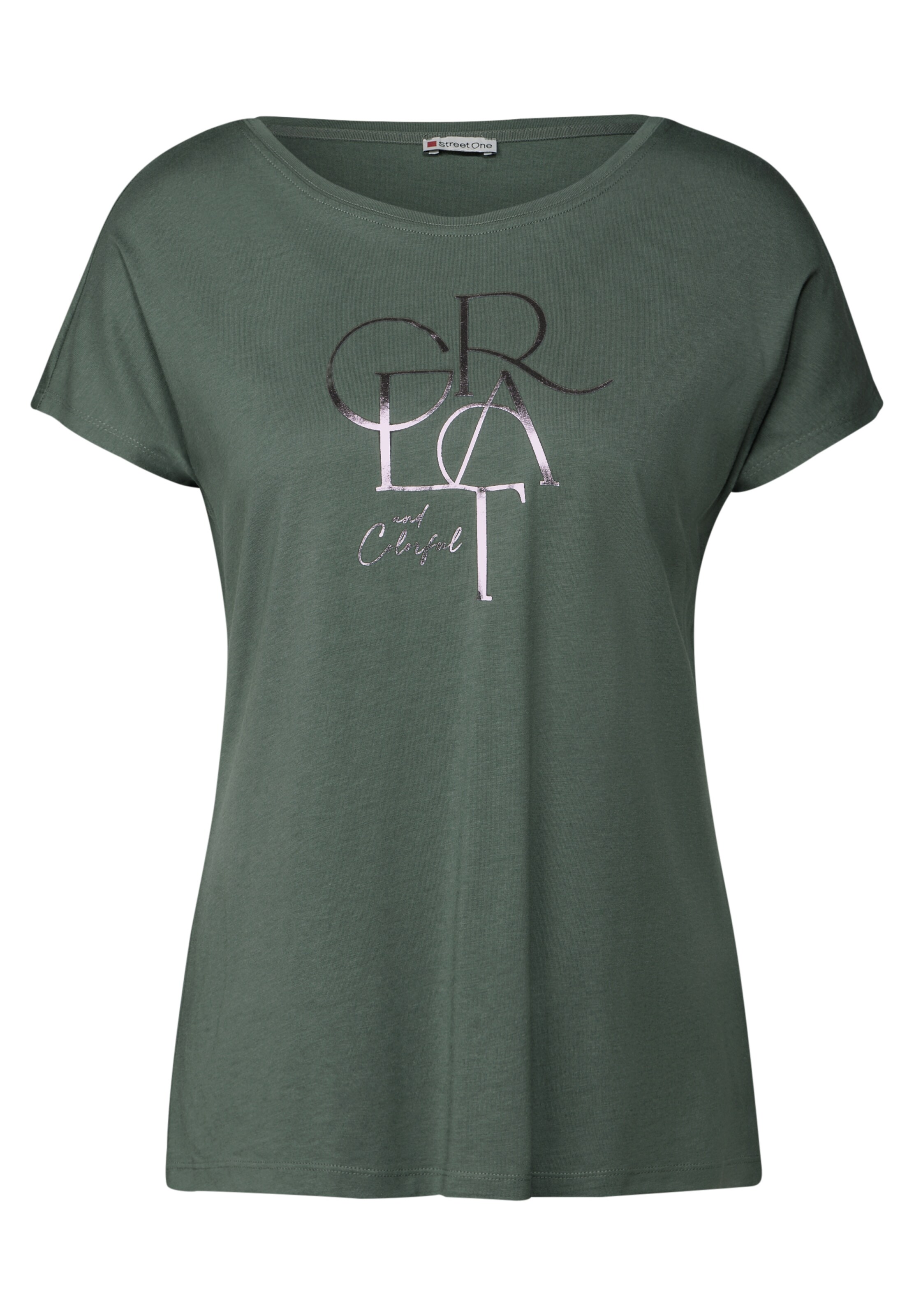 STREET ONE Shirt in Green: front
