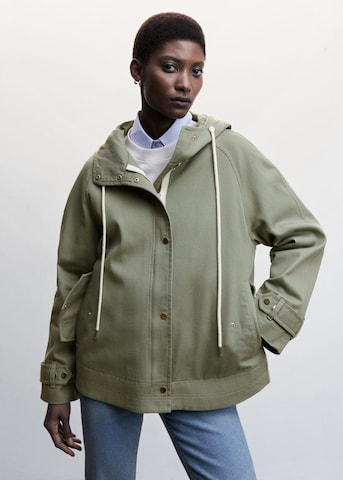 MANGO Between-Season Jacket 'Perfume' in Green: front