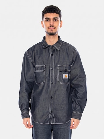 Carhartt WIP Kurtka przejściowa 'Tigan Shirt Jac' w kolorze niebieski