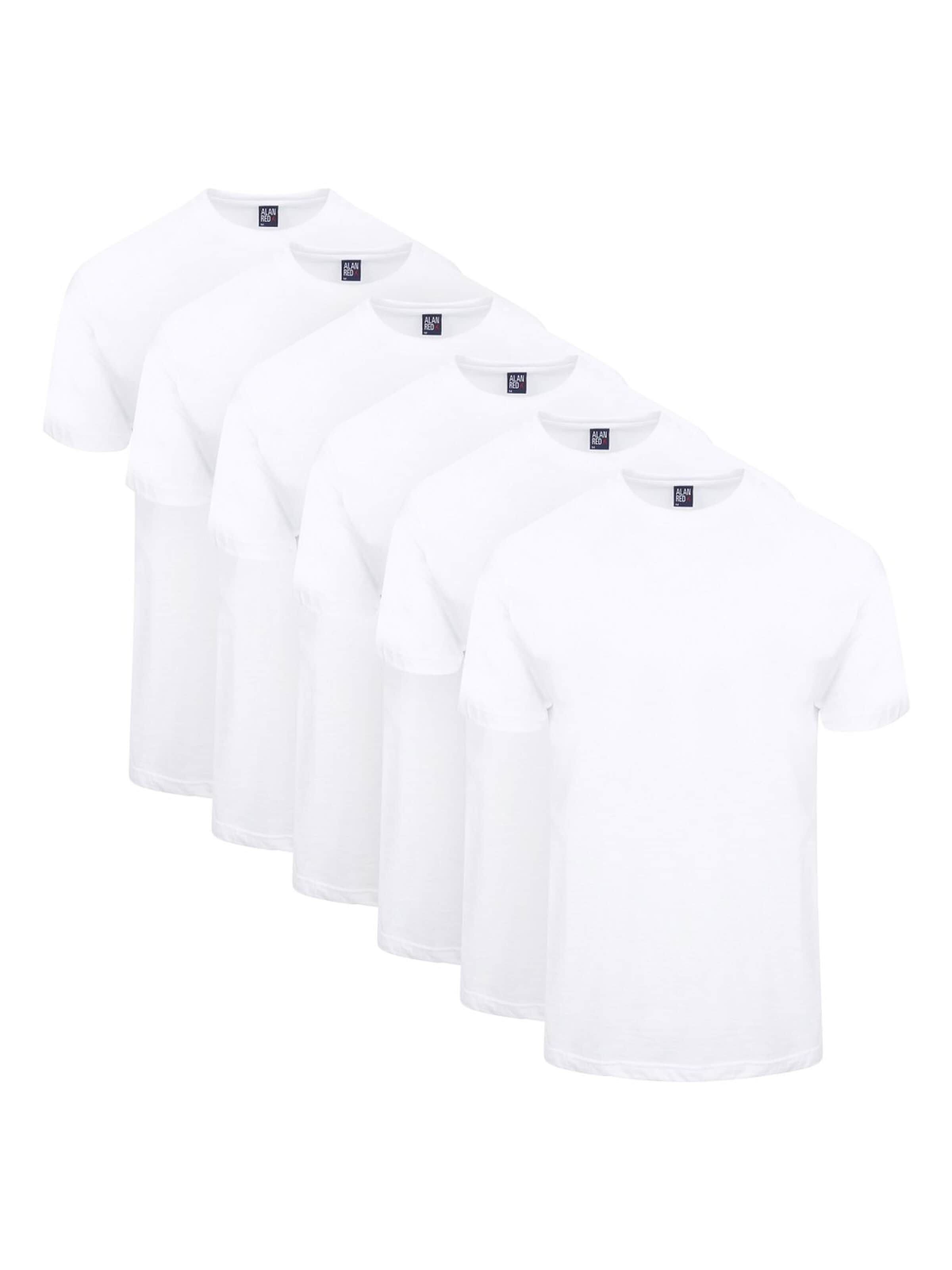 alan red Shirt in White