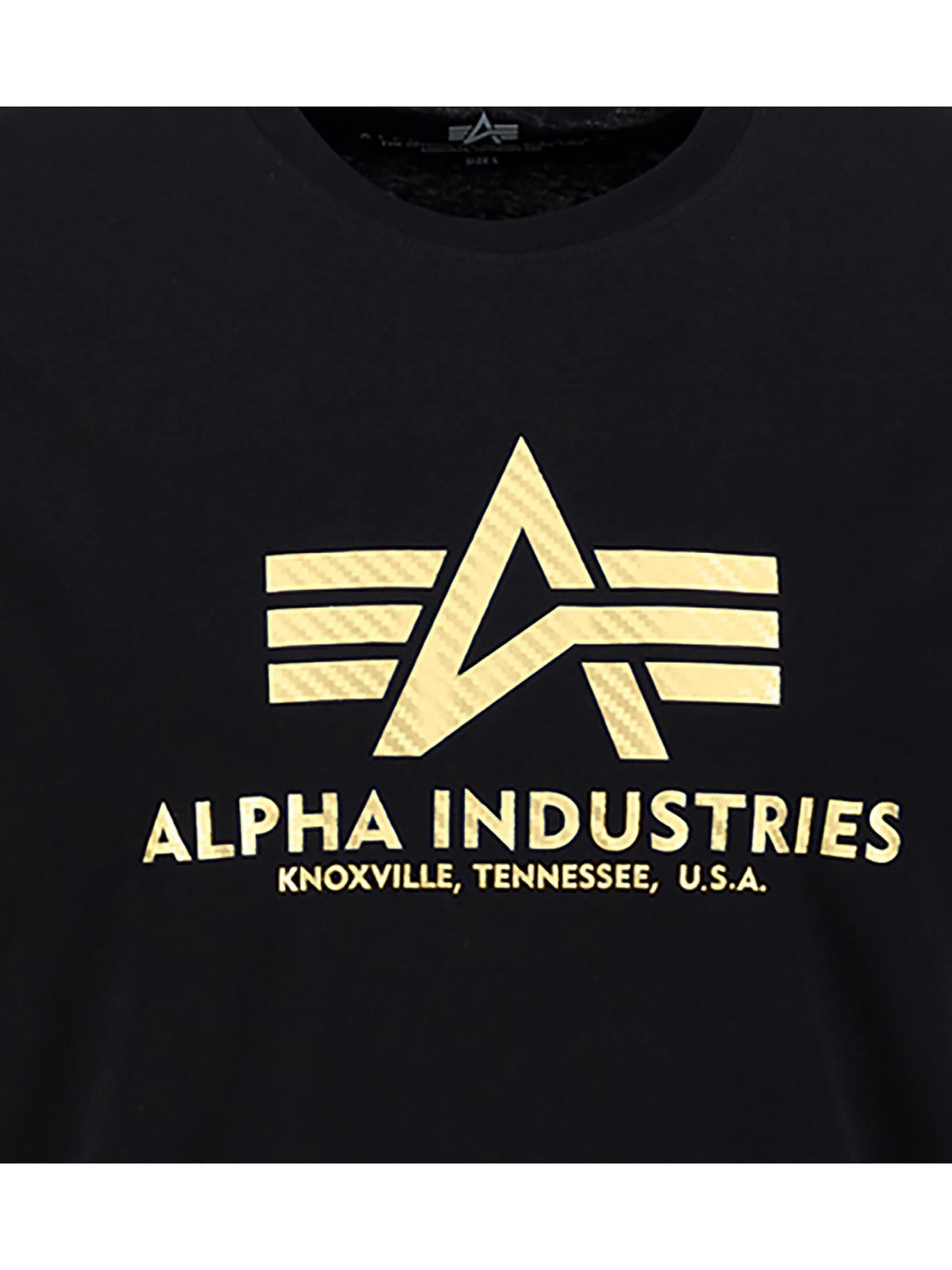 ALPHA INDUSTRIES Shirt 'Carbon' in Black