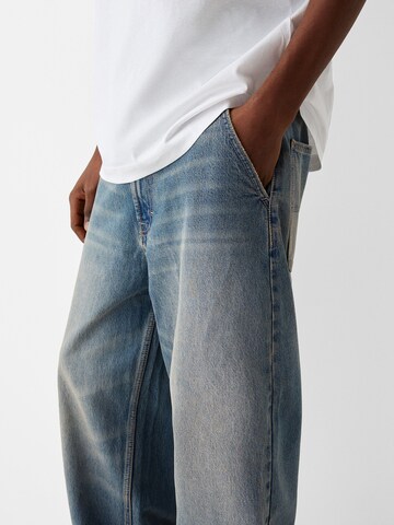 Wide Leg Jean Bershka en bleu