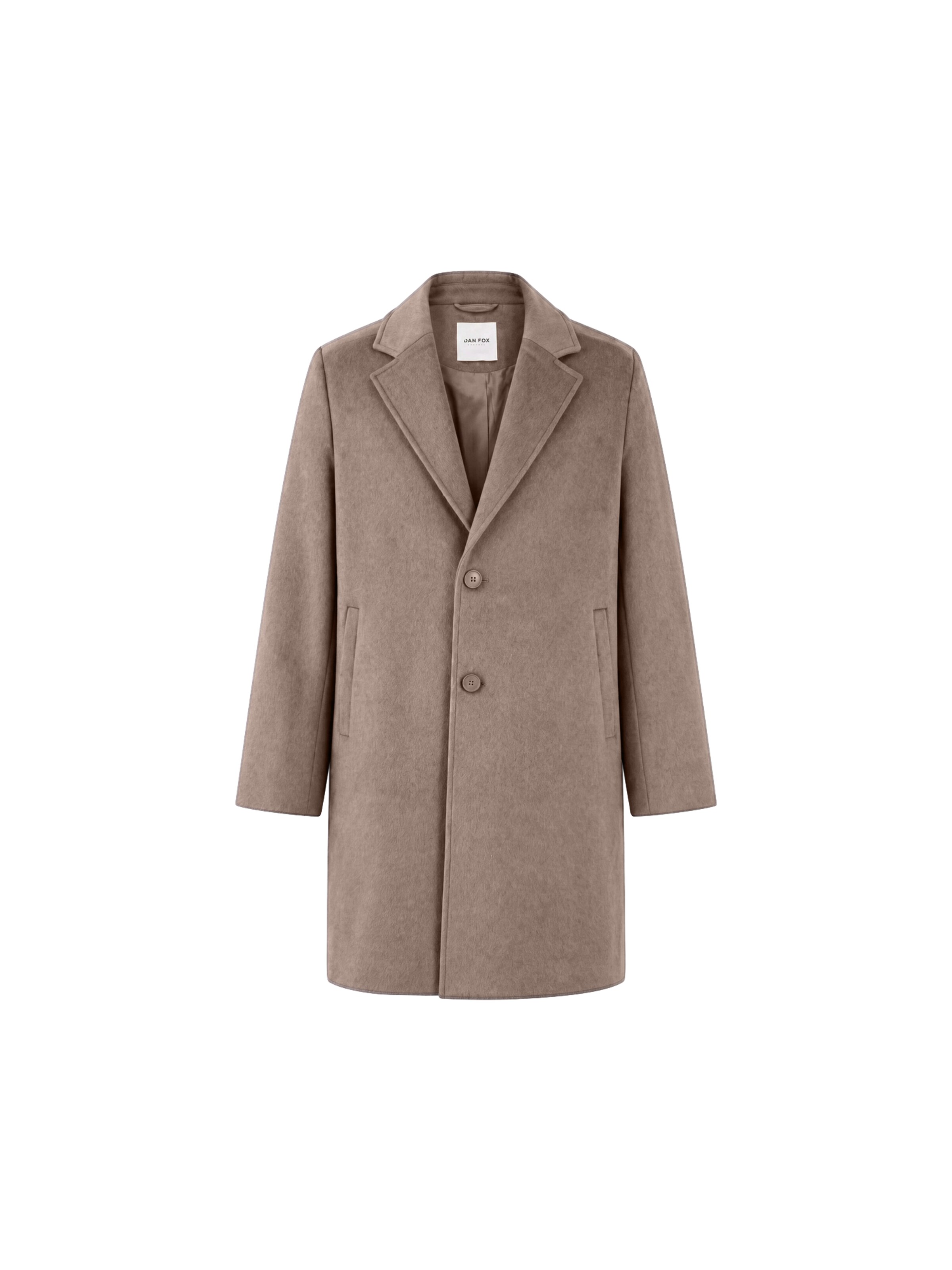 DAN FOX APPAREL Prijelazni kaput 'Frederik' veličine XS u taupe siva, Pregled proizvoda