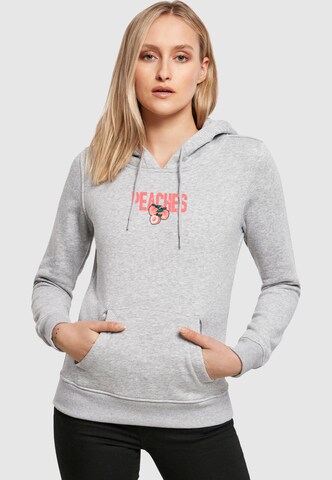 Sweat-shirt 'Peaches' Mister Tee en gris : devant
