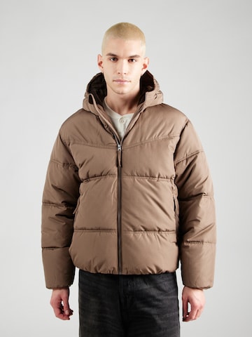 Veste mi-saison HOLLISTER en marron : devant