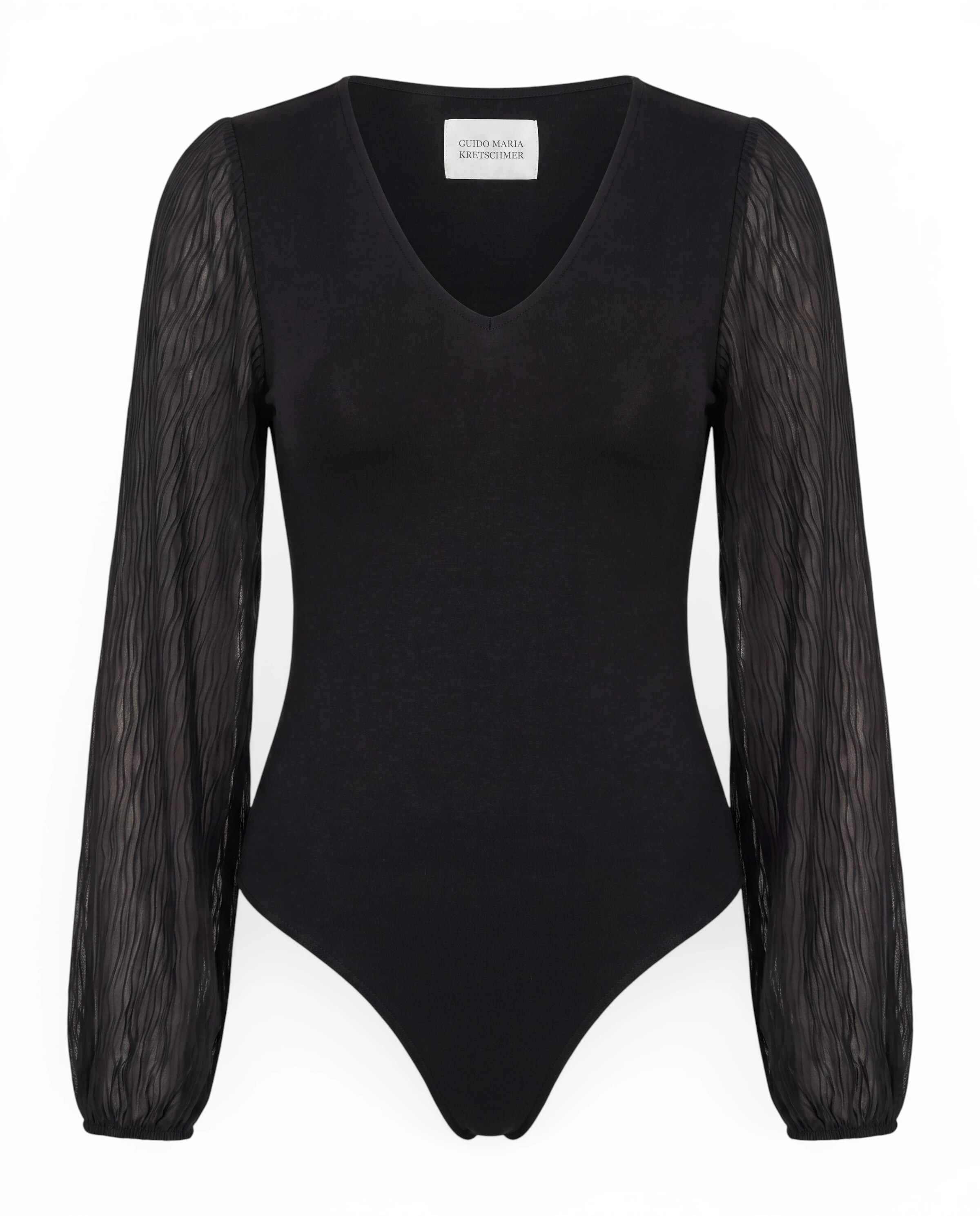 Guido Maria Kretschmer - Body camiseta 'Cassandra' en negro: frente