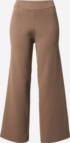 ONLY Wide leg Broek 'LINEA' in Bruin: voorkant