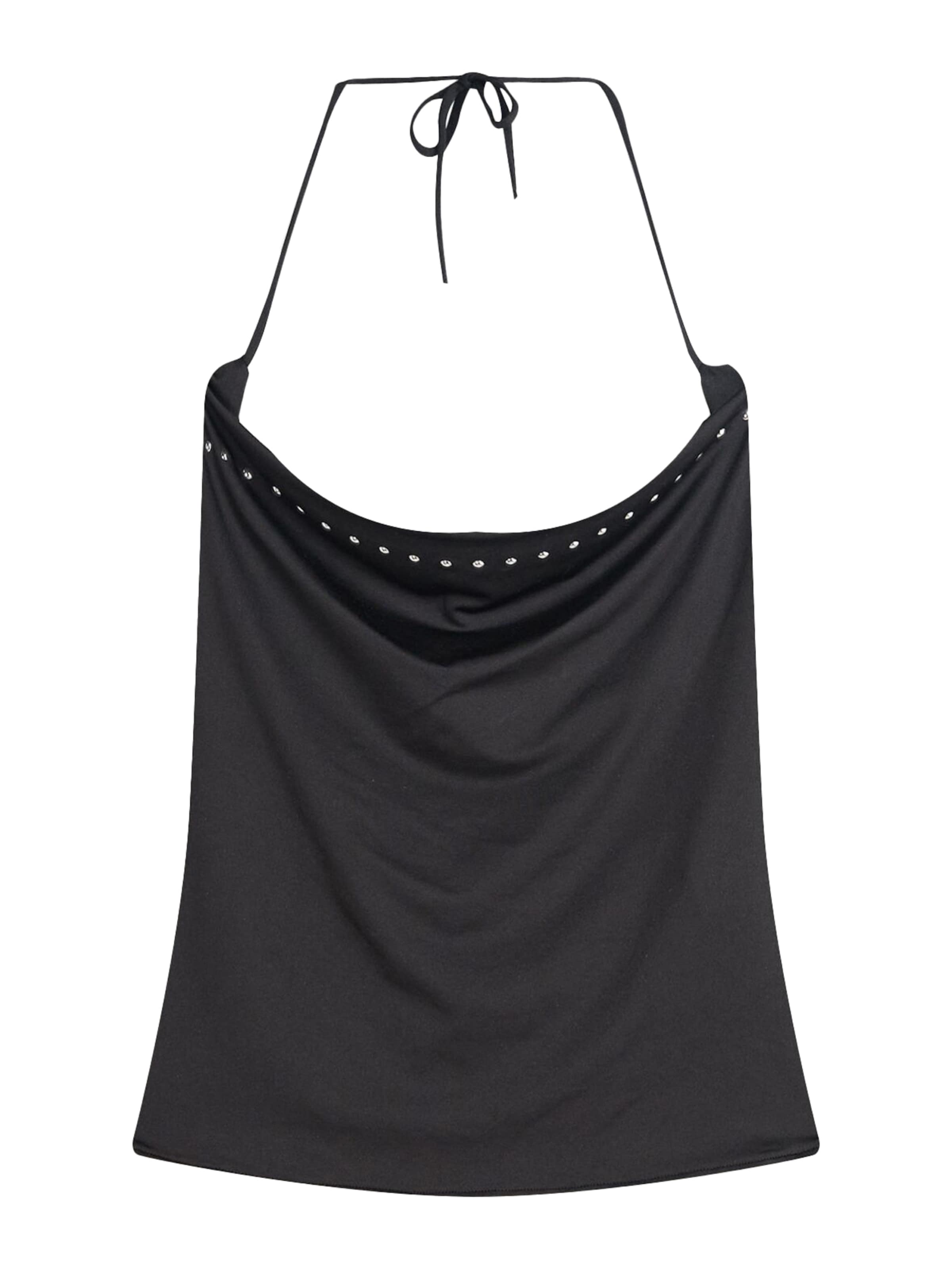 Bershka Top | črna barva: sprednja stran