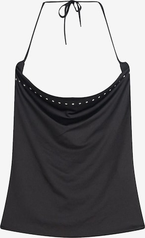 Bershka Top – černá: přední strana