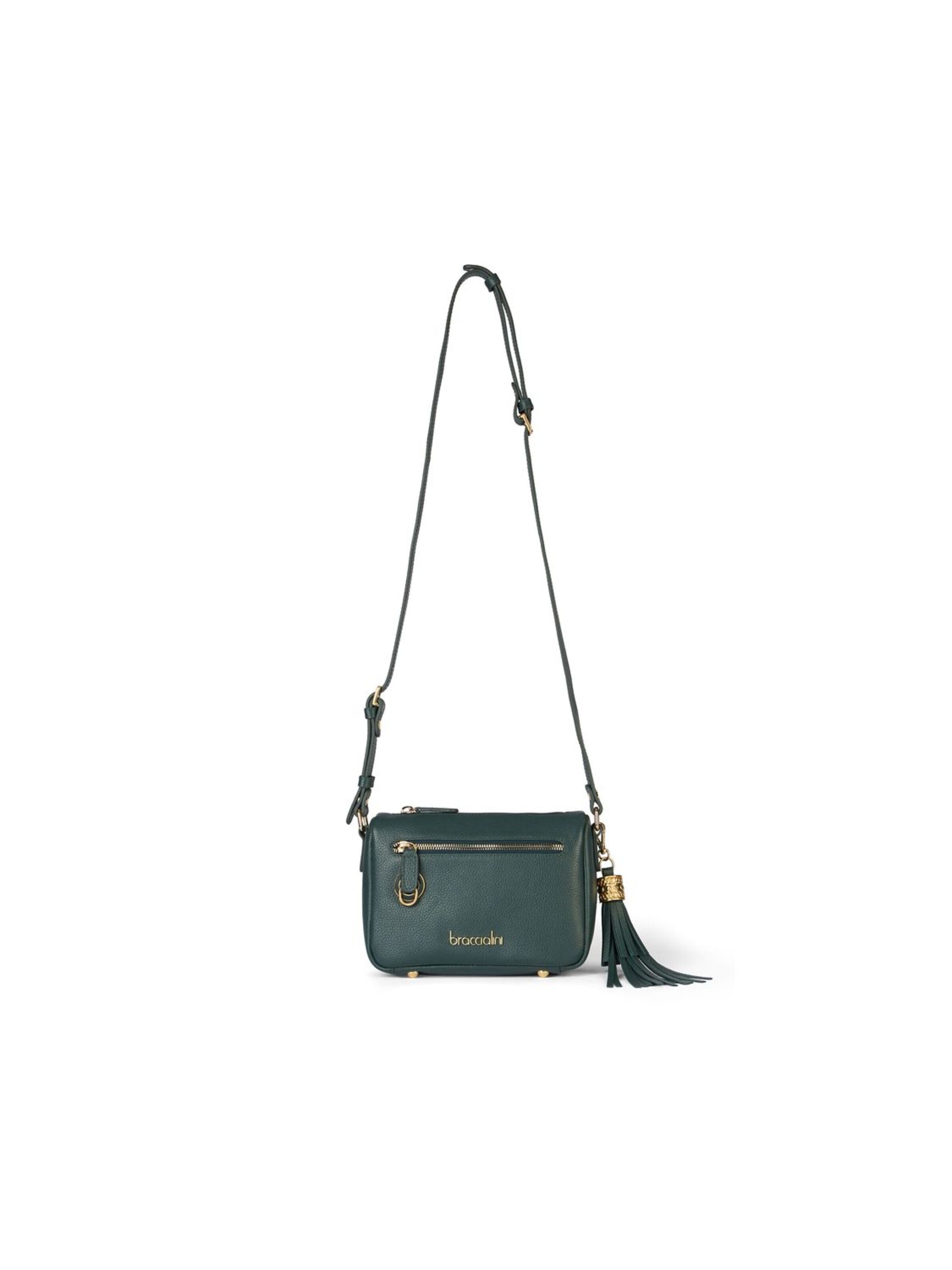 Borsa a spalla 'Margot' di Braccialini in verde: frontale