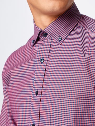 ETERNA Regular fit Button Up Shirt in Red