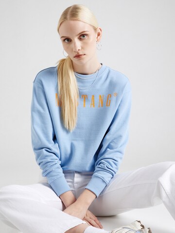 MUSTANG Sweatshirt 'Aberdeen' in Blau