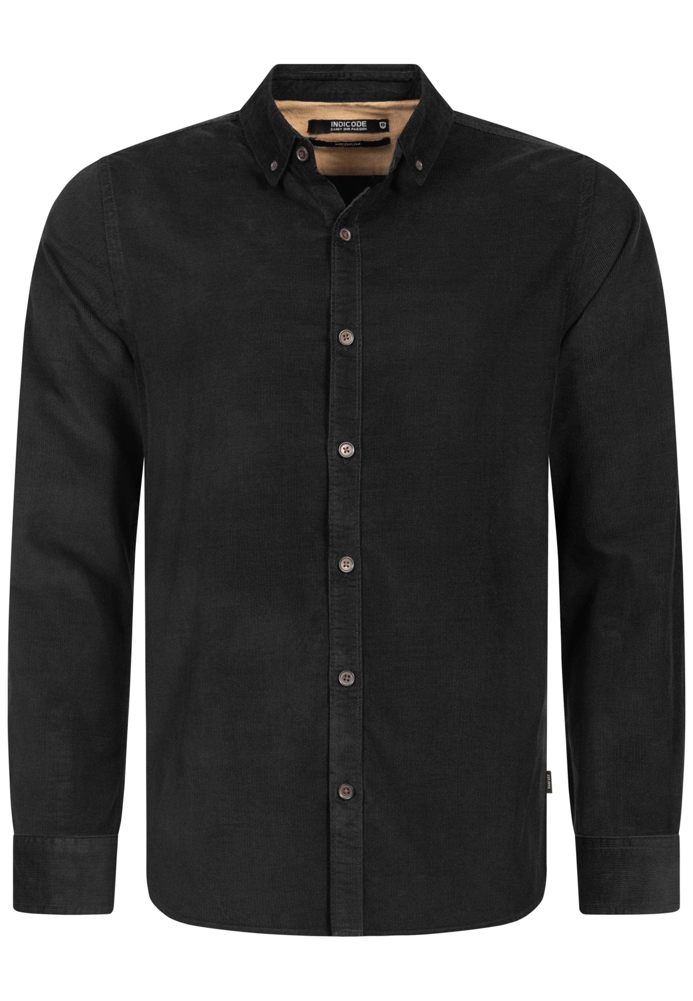 INDICODE JEANS Hemd 'Ryan' in Schwarz: Vorderseite