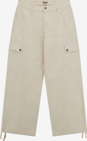 GUESS Wide leg Cargo Pants in Beige: front