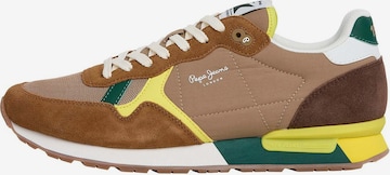 Baskets basses Pepe Jeans en marron : devant