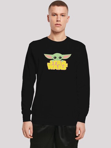 Felpa 'Star Wars The Mandalorian The Child Baby Yoda' di F4NT4STIC in nero: frontale