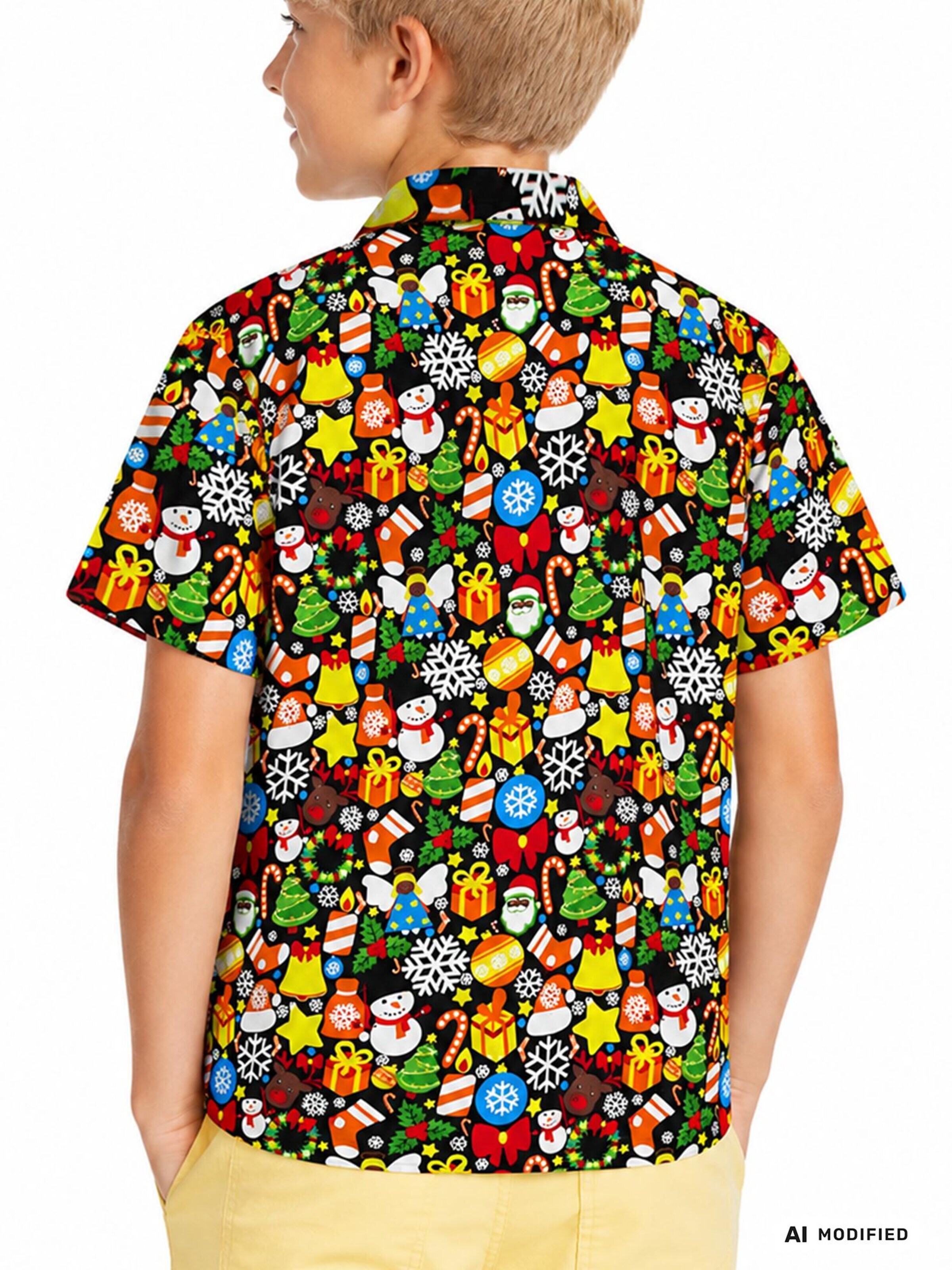 Regular fit Camicia 'Christmas Allover' di King Kameha in colori misti