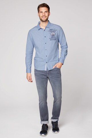 CAMP DAVID Regular Fit Hemd in Blau