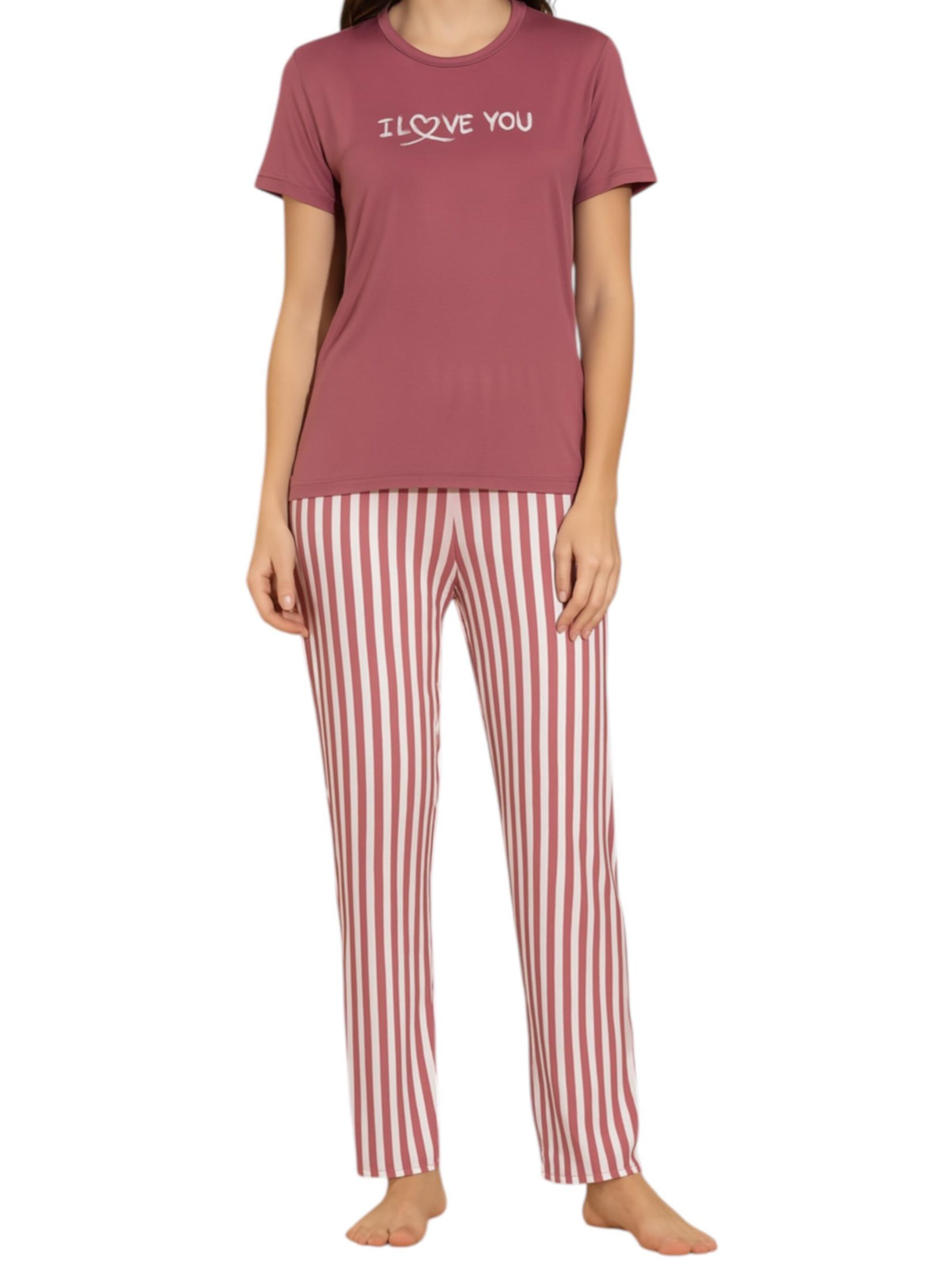 fashionshowcase Pyjamas 'LOVELOUNGE' i pink