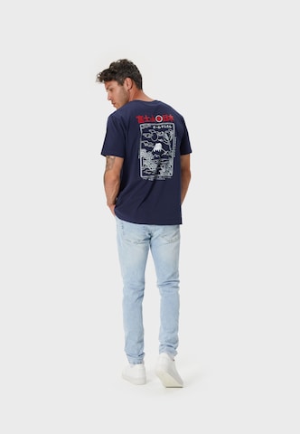 Oldskull T-Shirt in Blau