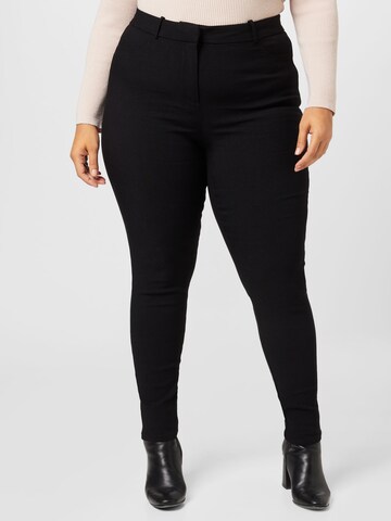 Vero Moda Curve Regular Pants 'AUGUSTA' in Black: front