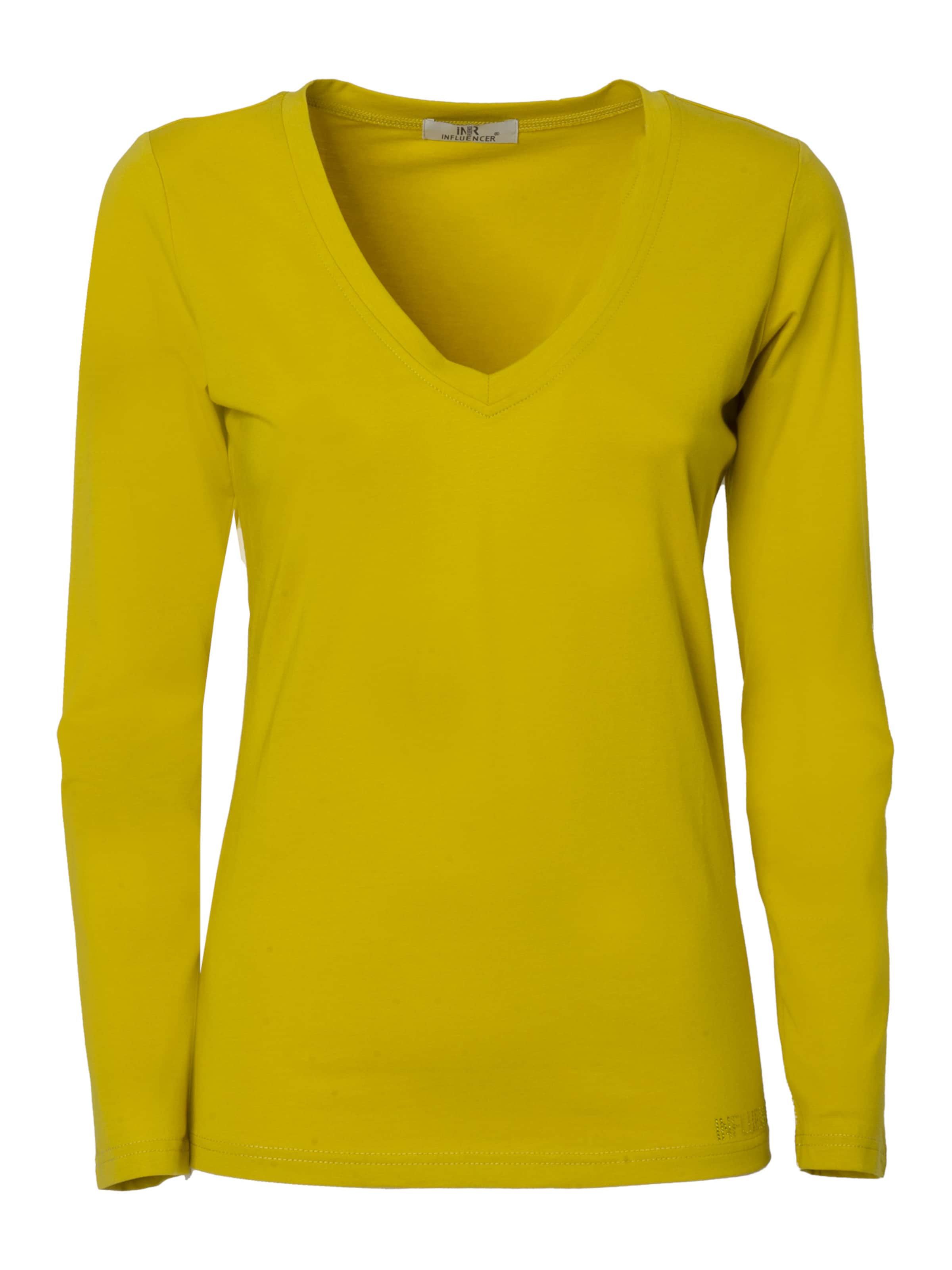 Influencer Shirt in Gelb: Vorderseite