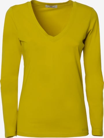 Influencer T-shirt i gul: framsida