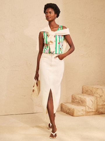 Top di love & roses in verde