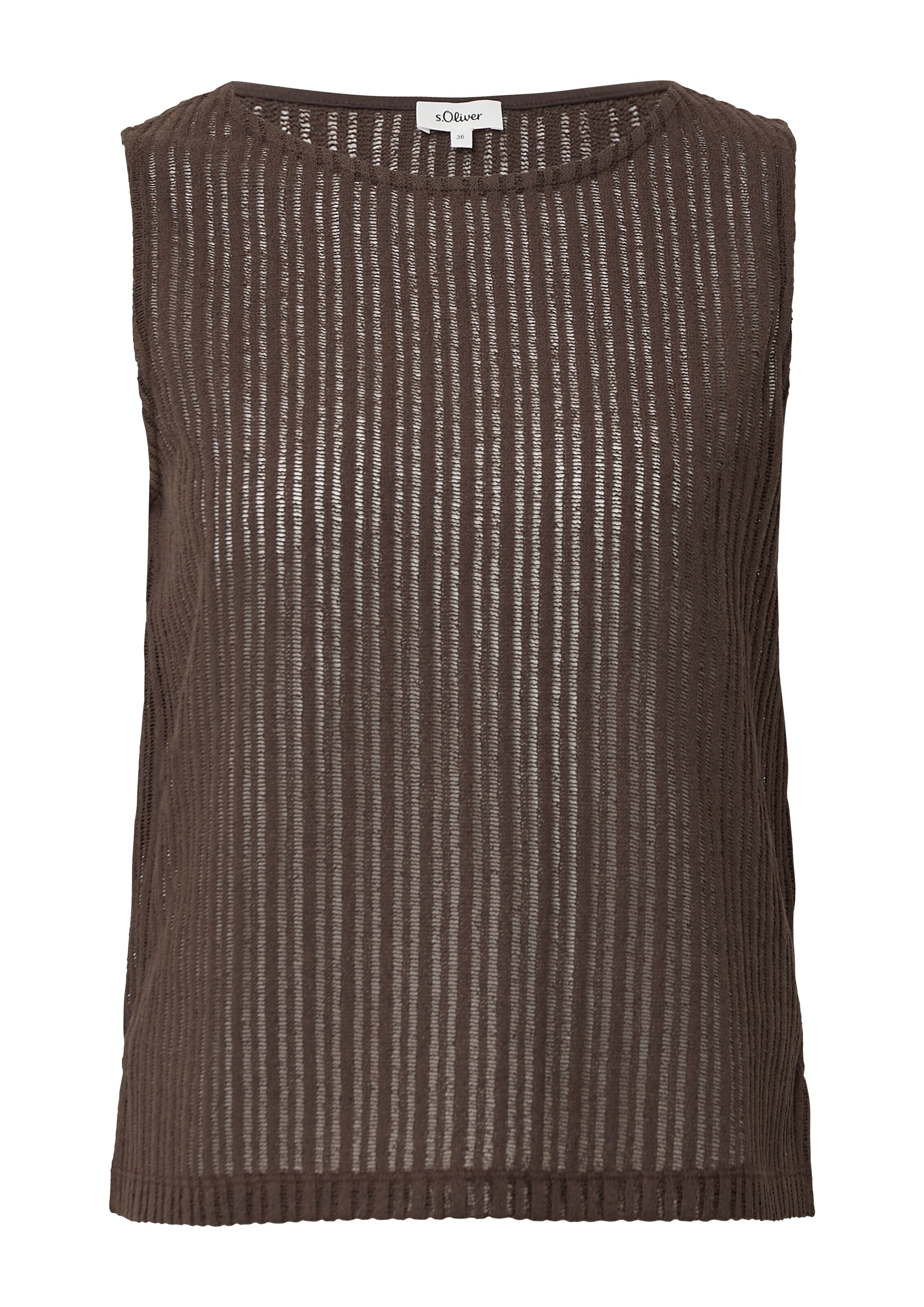 s.Oliver Sticktop in Braun: Vorderseite