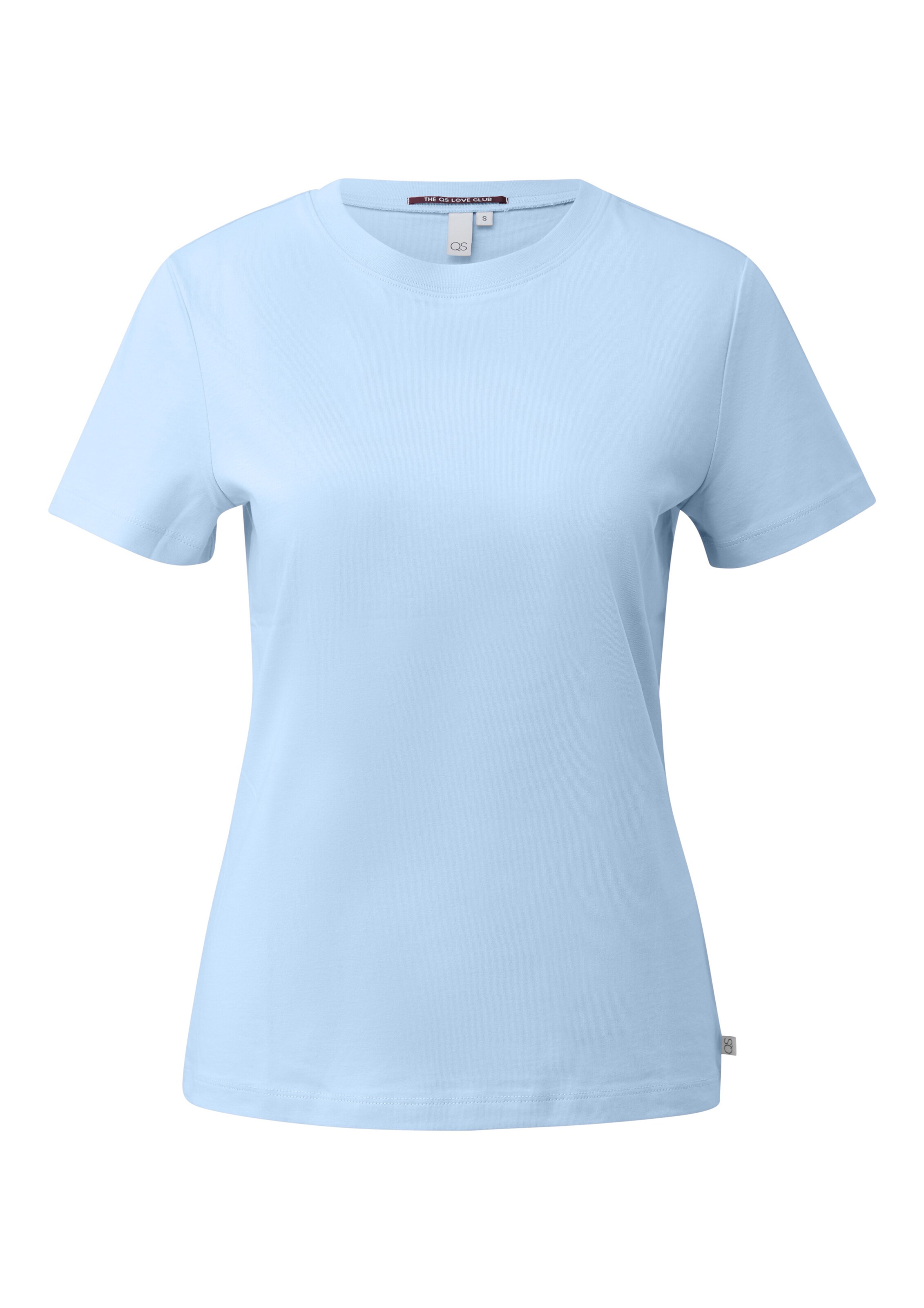 QS Shirt in de kleur Lichtblauw, Productweergave