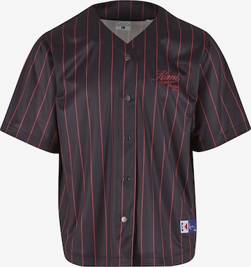Fit confort Chemise 'Varsity' Karl Kani en noir : devant