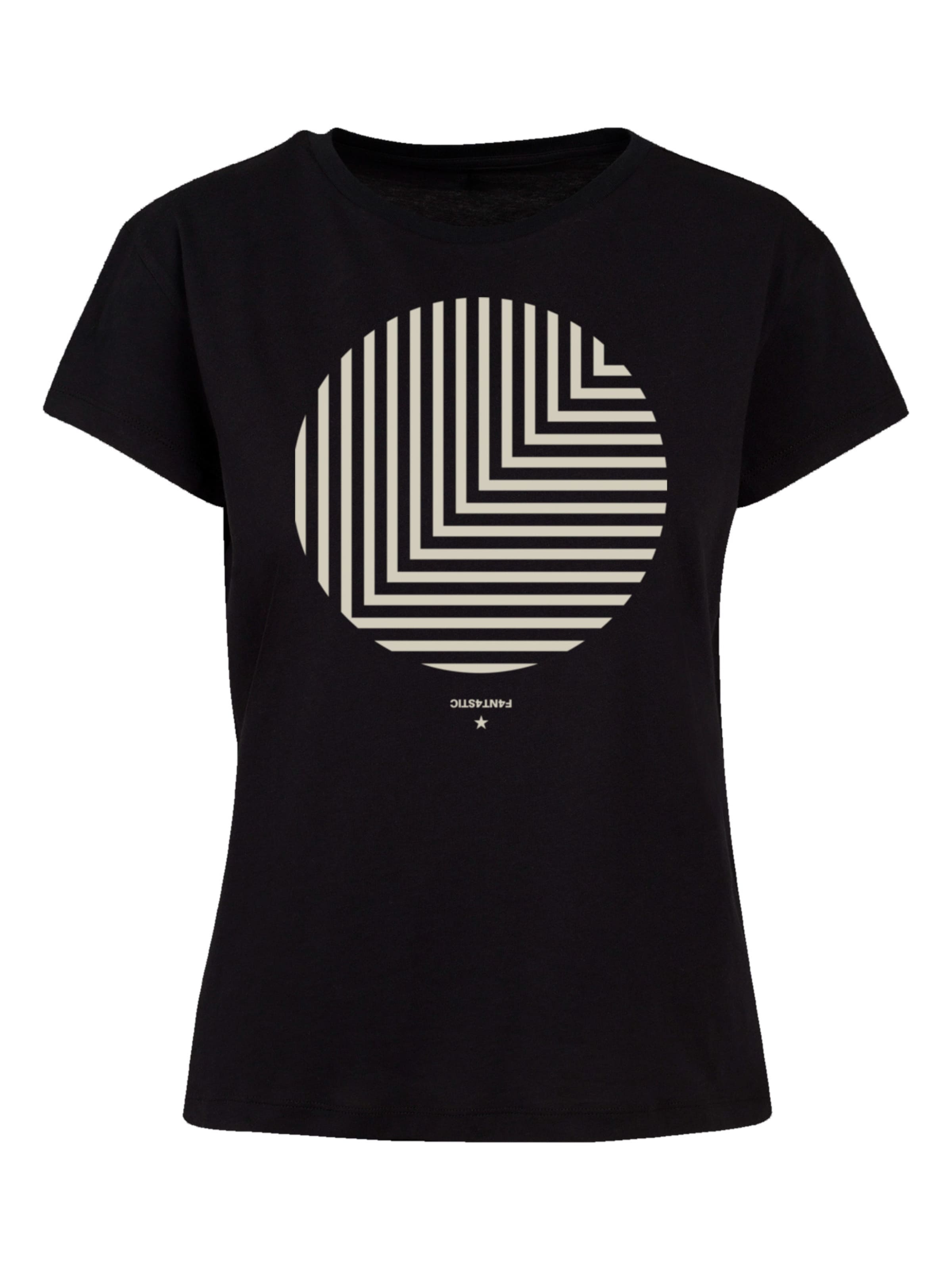 T-shirt 'Geometrics' F4NT4STIC en noir : devant