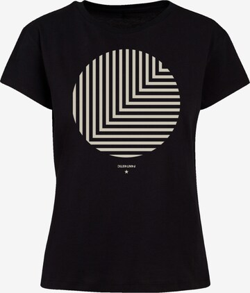 F4NT4STIC Shirt 'Geometrics' in Zwart: voorkant