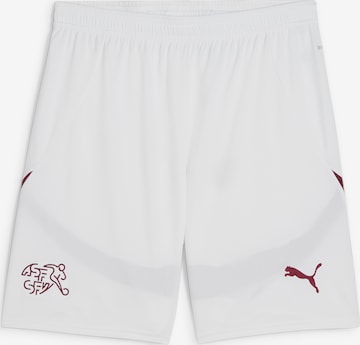 Regular Pantalon de sport 'Schweiz Replica' PUMA en blanc : devant