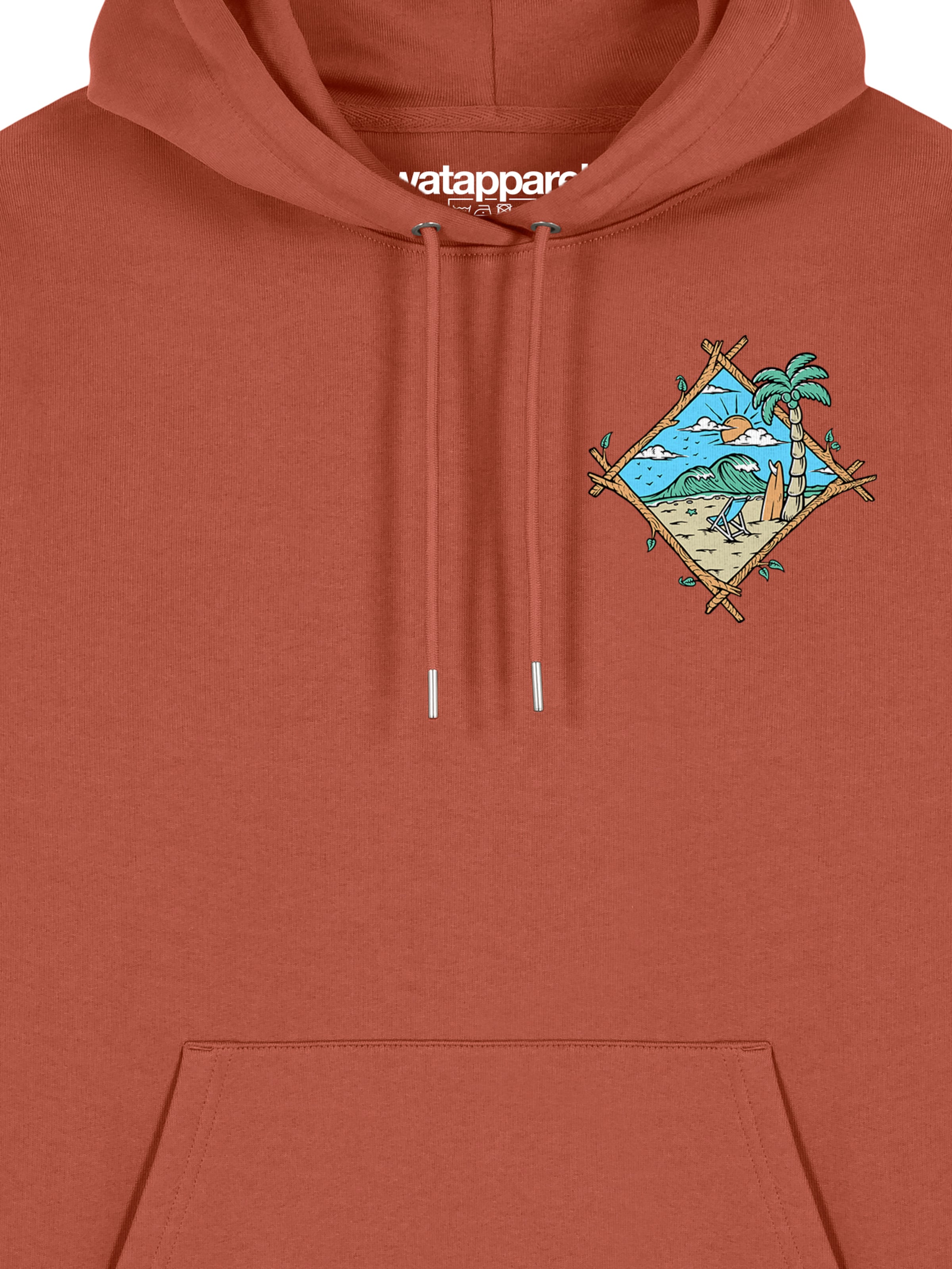 Sweat-shirt ' Beach is calling ' Watapparel en marron