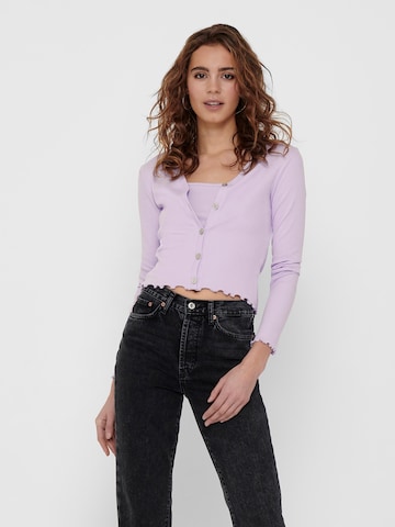 Cardigan ONLY en violet : devant