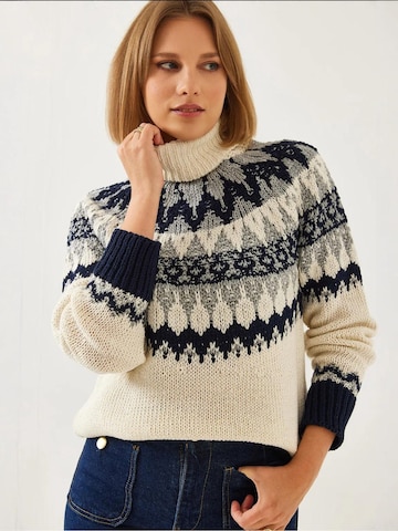 Bianco Lucci - Pullover 'Pullover' em mistura de cores: frente