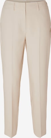 Regular Pantalon à plis 'RITA-RIA' SELECTED FEMME en beige : devant