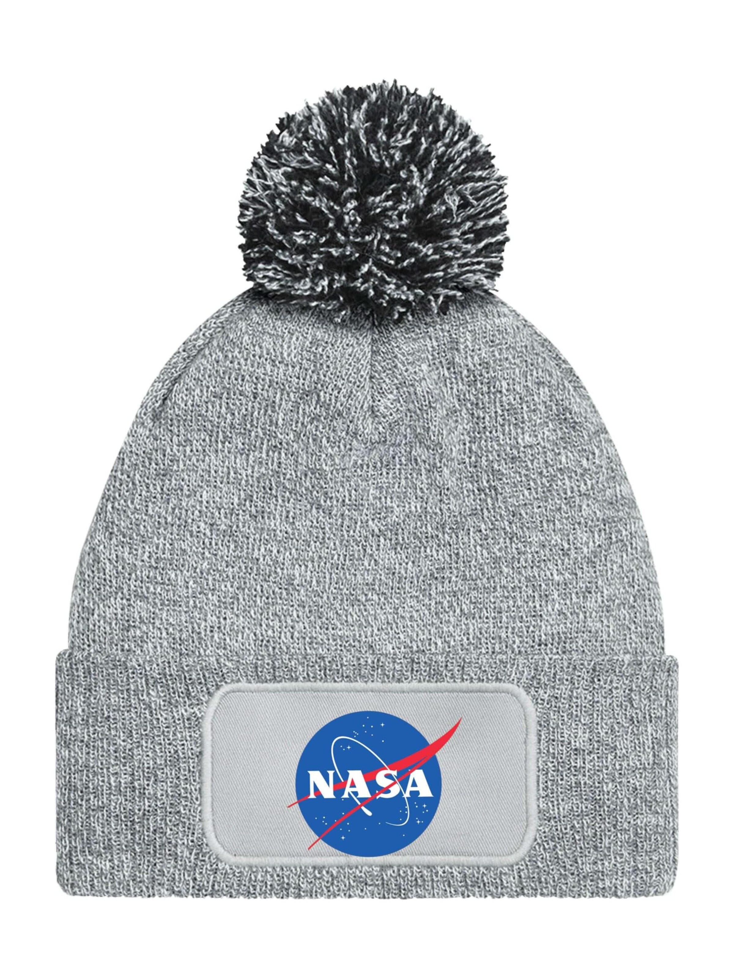 Youth Designz Mütze 'NASA'‌‌‌‌‌‌‌ in Grau: Vorderseite